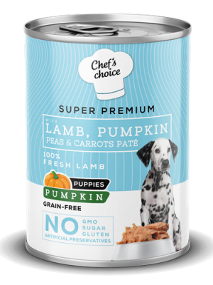 Chefs Choice 400 gr X 12 ADET  Yavru Köpekler İçin, Tahılsız, Hipoalerjenik, Kuzu Etli, Balkabaklı, Bezelyeli Ve Havuçlu Ezme