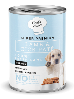 Chefs Choice 400 gr X 12 ADET  Yavru Köpekler İçin, Hipoalerjenik, Kuzu Etli Ve Pirinçli Ezme