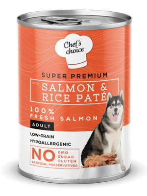 Chefs Choice 400 gr X 12 ADET  Yetişkin Köpekler İçin, Hipoalerjenik, Somon Balıklı Ve Pirinçli Ezme