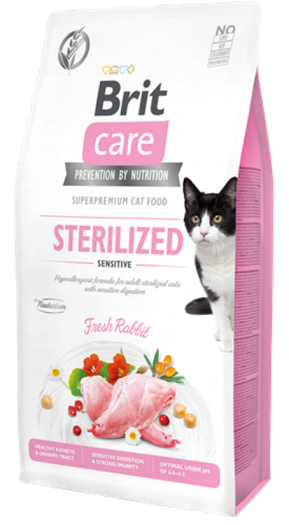 1138246_36BRIT-CARE-GRAIN-FREE-SENSITIVE-FRESH-RABBIT-7kg-1.png Brit Care 2 kg Kısırlaştırılmış Hassas Kediler İçin, Tahılsız, Hipoalerjenik Taze Tavşan Etli Kuru Mama - Görsel 1