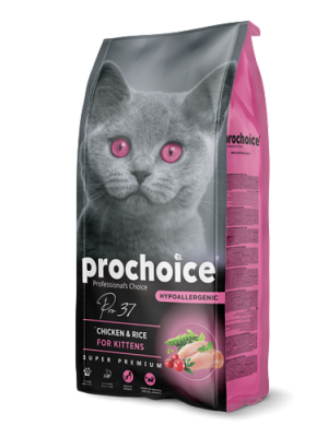 Prochoice 15 kg Yavru Kediler İçin, Hipoalerjenik, Tavuk Etli Ve Pirinçli Kuru Mama