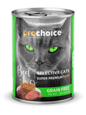 Prochoice 400 gr X 12 ADET Yetişkin Seçici Kediler İçin, Tahılsız, Sığır Etli Ve Ciğerli Ezme