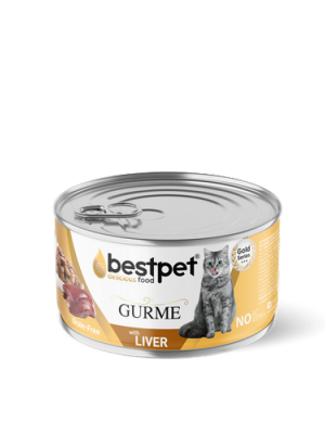 Bestpet 85 gr X 24 ADET Yetişkin Kediler İçin Tahılsız, Jöle İçinde Ciğerli Yaş Mama