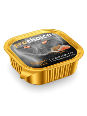 Prochoice 100 gr X 16 ADET Kısırlaştırılmış Kediler İçin, Tahılsız, Somon Balıklı Ezme