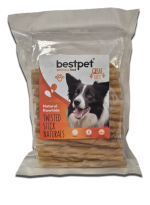Bestpet 350 gr Twisted Stick Naturals, %100 Doğal Deri Burgu Köpek Ödül Çubuğu