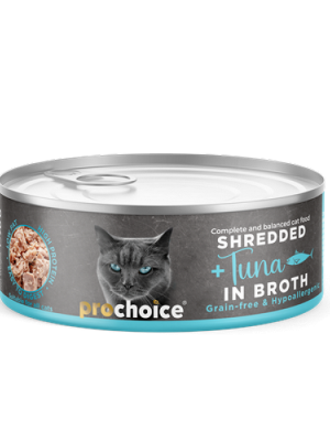 Prochoice 70 gr X 12 ADET Tahılsız, Hipoalerjenik, Tiftiklenmiş Tuna Balıklı Yaş Kedi Maması
