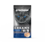 Prochoice 4x15 gr X 12 ADET Creamy Tavuklu ve Karidesli Sıvı Kedi Ödül Maması