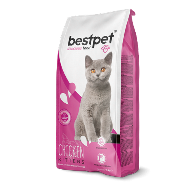 1138338_276BESTPET-KITTEN-CHICKEN-15kg-1.png Bestpet 15 kg Yavru Kediler İçin, Tavuk Etli Ve Pirinçli Kuru Mama - Görsel 1