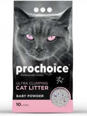 Prochoice 10 lt Ekstra Topaklanan Bebek Pudrası Parfümlü Bentonit Kedi Kumu