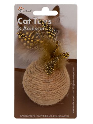 Eastland Hasır Tüylü Çıngıraklı Top-çap 6cm