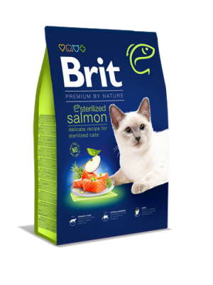 Brit Premium 8 kg By Nature Kısırlaştırılmış Kediler İçin, Somon Balıklı Kuru Mama