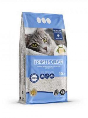 Fresh - Clean 10 lt Ekstra Topaklanan Marsilya Sabunu Parfümlü Bentonit Kedi Kumu