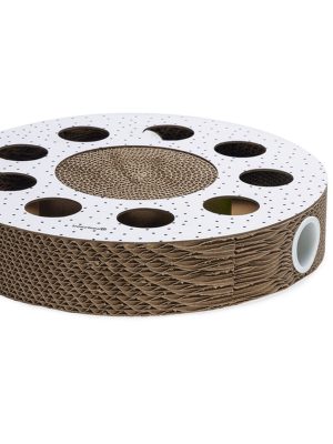 Beeztees Yavru Kedi Karton Tırmalama ve Oyuncağı, 35x35x7cm