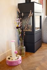 Beeztees Kedi Tırmalama ve Oyuncağı, Pembe, 27x27x40cm - Görsel 2