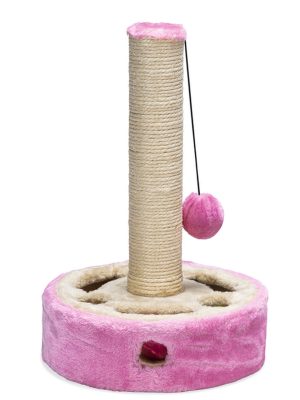Beeztees Kedi Tırmalama ve Oyuncağı, Pembe, 27x27x40cm