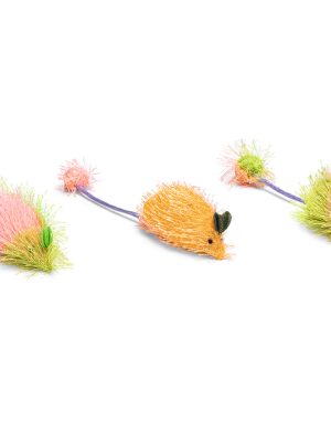 Beeztees Kedi Oyuncağı, Uzun Tüylü Fare, Çeşitli Renklerde, 6,5x3,5x3cm