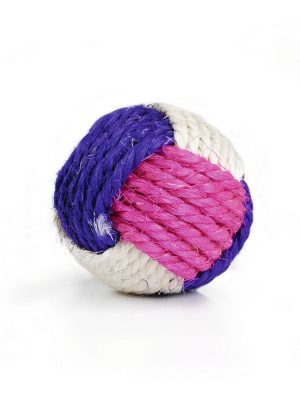 Beeztees Kedi Oyuncağı, Sisal Örgü Top, Kediotlu, 6cm