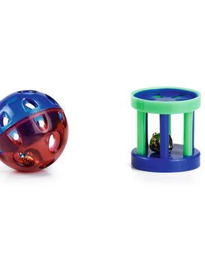 Beeztees Kedi Oyuncağı, Sesli Top, 2 Adet, 4cm