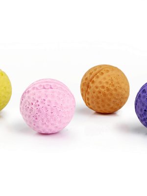 Beeztees Kedi Oyuncağı, Sünger Top, 4 Adet, Çeşitli Renklerde, 4cm