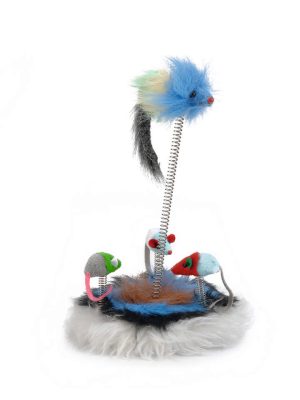 Beeztees Kedi Oyuncağı, Yaylı Fareleri Kediotlu, 15x15x25cm