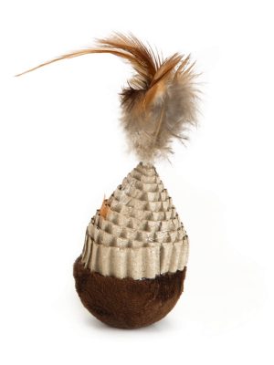 Beeztees Kedi Oyuncağı, Karton ve Ucu Tüylü Hacıyatmaz, 5x5x12cm