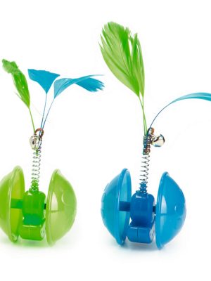 Beeztees Kedi Oyuncağı, Hareketli Tüylü Top, 5cm