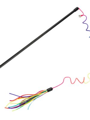 Beeztees Kedi Oltası, Zilli, Kurdelalar Uc, Uzun Dayanıklı ip-110cm, Çeşitli Renklerde, 50cm