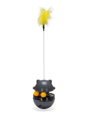 Beeztees Kedi Oyuncağı, Hacıyatmaz, İçinde Top, Ucunda Tüy, 10x10x42cm