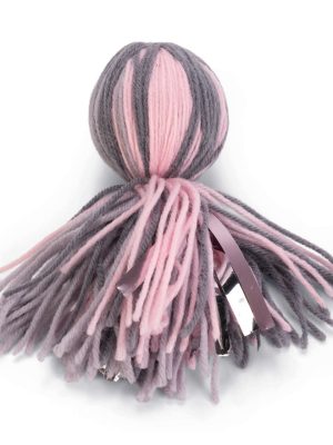 Beeztees Kedi Oyuncağı, Ahtapot, Yün ve Kurdela, Pembe ve Gri, 15x5x5cm