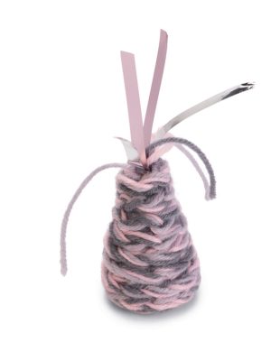 Beeztees Kedi Oyuncağı, Koni, Yün ve Kurdela, Pembe ve Gri, 7x4x3cm