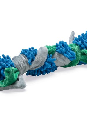 Beeztees Köpek Oyuncağı, Tut Getir, Peluş, Mavi-Yeşil, 37x7x7cm