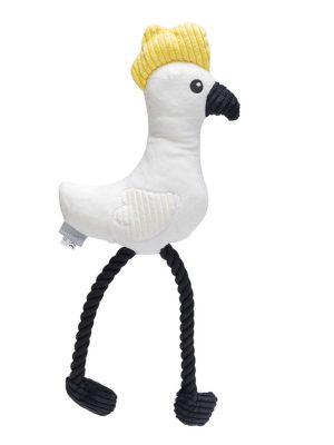 Beeztees Köpek Oyuncağı, Sesli, Papağan, Peluş, Beyaz, 42x19,5x6cm