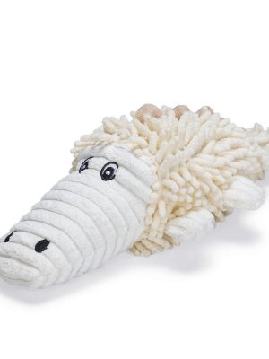 Beeztees Köpek Oyuncağı, Timsah, Peluş, Beyaz, 36x16x10cm