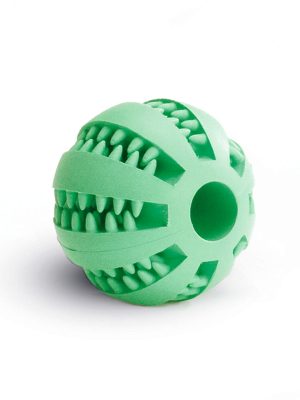 Beeztees Köpek Oyuncağı, Diş Bakım/Ödül Topu, Yeşil, 7x7x7cm