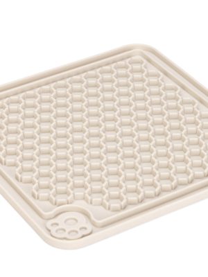 Beeztees Yavru Köpek Yaş Mama Yeme Oyuncağı, Kare, Silikon, Gri, 20x20cm