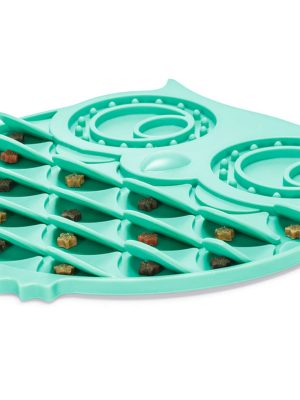 Beeztees Yavru Köpek Mama Yeme Oyuncağı, Baykuş Şeklinde, Silikon, Yeşil, 30x28cm