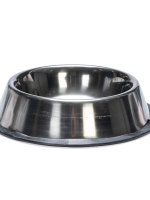 Beeztees Köpek Mama Su Kabı, Paslanmaz Çelik, Kaymaz, 16,5cm, 450ml