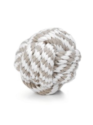 Beeztees Köpek Oyuncağı, Diş İpinden Top, Pamuk İplerden, Bej, 10cm