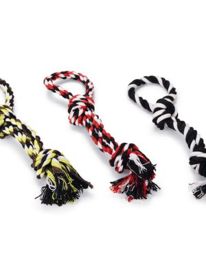 Beeztees Köpek Oyuncağı, Çift Düğümlü Diş İpi, Tutamaçlı, 25cm, 70gr