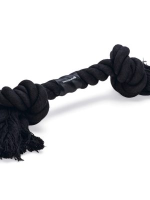 Beeztees Köpek Oyuncağı, Çift Düğümlü Diş İpi, Pamuk İplerden, Siyah, 50x9x7,5cm, 319gr