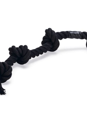 Beeztees Köpek Oyuncağı, Dört Düğümlü Diş İpi, Pamuk İplerden, Siyah, 57x6x5cm, 270gr