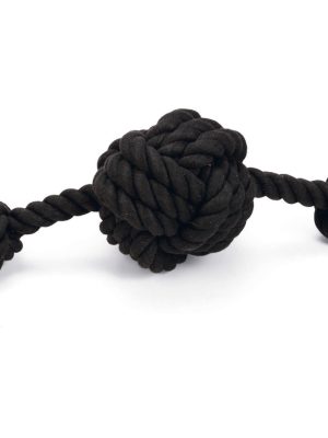 Beeztees Köpek Oyuncağı, Diş İpinden Top ve İpi, Siyah, 34x10x9cm, 255gr