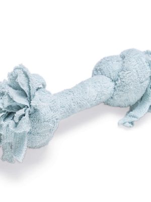 Beeztees Yavru Köpek Oyuncağı, Çift Düğümlü Diş İpi, Peluş, Mavi, 20x6x4,5cm