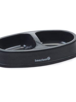 Beeztees Kedi İkili Mama ve Su Kabı, Plastik, Antrasit, 2x150ml