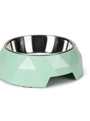 Beeztees Kedi Mama Su Kabı, Paslanmaz Çelik, Su Yeşili, 14x4cm, 160ml