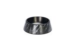 Beeztees DBL Köpek Mama Su Kabı, Mat Siyah Paslanmaz Çelik, Siyah Mermer Görünümlü, 17,5cm, 350ml