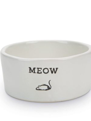 Beeztees Kedi Mama Su Kabı, Porselen, Beyaz, 11,5cm, 330ml