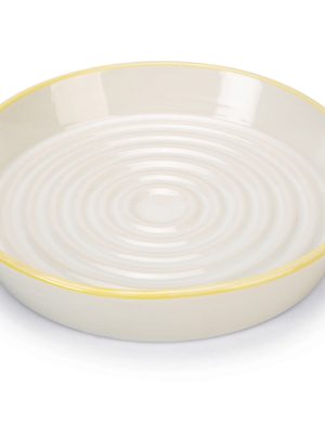 Beeztees Yavru Kedi Mama Su Kabı, Seramik, Gri Sarı, 17,5cmx3,5cm