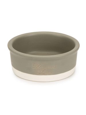 Beeztees DBL Köpek Mama Su Kabı, Seramik, Mat Gri, 13cm, 160ml