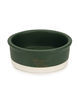 Beeztees DBL Köpek Mama Su Kabı, Seramik, Mat Yeşil, 13cm, 160ml